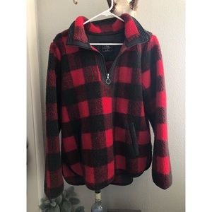 Abercrombie & Fitch Sherpa Half Zip Pullover